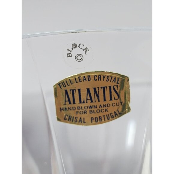 Atlantis Full Lead Crystal Hand-Blown & Cut Round Bowl Made In Portugal - Picture 9 of 10